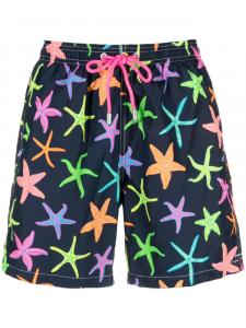 Плавки-шорты с кулиской и графичным принтом MC2 Saint Barth, синий