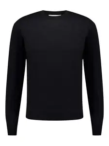 Шерстяной свитер с круглым вырезом Piacenza Cashmere, черный