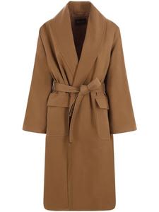 Шелковое двубортное пальто Loro Piana, коричневый