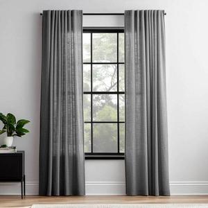 Штора HOOMstylen Halbtransparant Kräuselband, 1x270x140 см, темно-серый