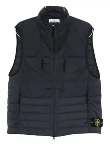 Стёганая куртка на молнии Stone Island, черный