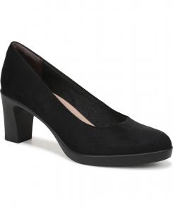 Женские туфли-лодочки Elevate на блочном каблуке LifeStride, Black Microsuede