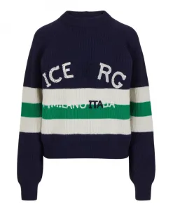 Разноцветный свитер с круглым вырезом из овечьей шерсти с узором «кукурузная вязка». Iceberg, мультиколор