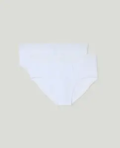 Комплект из 2 мужских однотонных трусов Dustin, белый