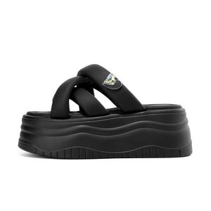 Тапочки-слайды женские с противоскользящей подошвой DAPHNE, Black