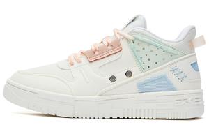 Кроссовки для скейтбординга женские низкие Oak Buds белые/светло-серо-голубые/розовые/зеленые Erke