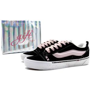 Vans Knu Skool амортизация, износостойкие низкие кроссовки для скейтборда унисекс Black Pink