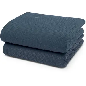 Полотенца Вафельная ткань 100% хлопок Ross, Nachtblau