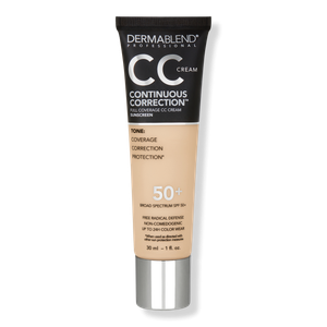 Коррекция тона кожи с помощью CC-крема, SPF 50+ Dermablend, 25N (light)