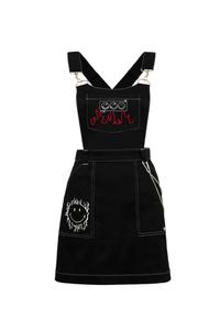 Короткое платье Hell Bunny Hell Bunny x Smiley Originals Dylan Pinafore Dress, черный