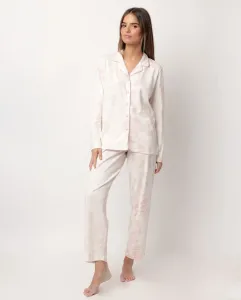 Женская длинная открытая пижама из хлопкового трикотажа Admas, светло-розовый