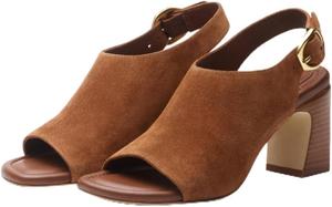 Женские сандалии-босоножки SHODENSE с открытым носком, на массивном каблуке, с ремешком на пятке, из замши, каблук 3 дюйма, летние ботильоны, с пряжкой, сандалии на высоком каблуке, открытый носок, ретро-вечеринка, размеры 4-11 US, Suede Brown