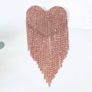 Брошь-булавка в форме сердца со стразами Fashnzfab, золотой/розовый