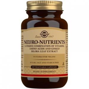 Растительные капсулы Neuro-Nutrients для ясности ума, бдительности и регулирования настроения – веганские, без глютена и кошерные, Solgar