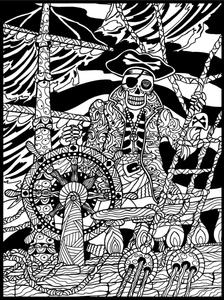 Бархатная раскраска, призрак пирата Painting Velvet