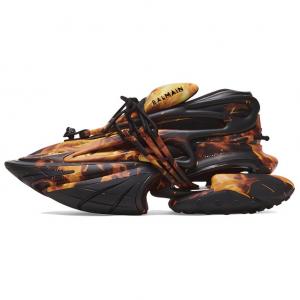 Кроссовки с огненным принтом «Единорог» BALMAIN, Original Shoe Box Included