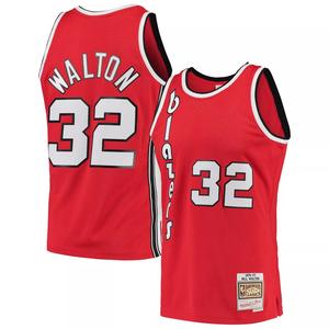Мужская майка Mitchell & Ness Bill Walton Red Portland Trail Blazers 1976-77 Hardwood Classics Swingman Player