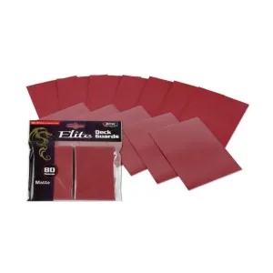 Элитные матовые конверты для карточек — красный (80), Card Sleeves (BCW Supplies)