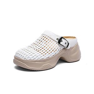 Женские сандалии с закрытым носком, устойчивые к истиранию PLO CART, Ecru