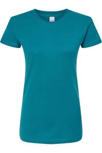 Tultex женская облегающая футболка из тонкого джерси, цвет teal