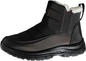 Женские зимние сапоги с меховой подкладкой, водонепроницаемые ботильоны на шнуровке, уличная обувь с протектором, мотоциклетные ботинки Generic, Black