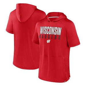 Мужская красная толстовка wisconsin badgers core read raglan Fanatics