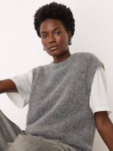 Топ-майка с короткими рукавами и круглым вырезом из шерстяной смеси Whistles