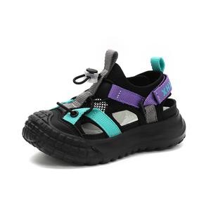 Детские сандалии с амортизацией, износостойкие, с отскоком, дышащие Marcolor, черный