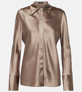 Блузка из шелкового атласа Brunel Joseph, Escargot