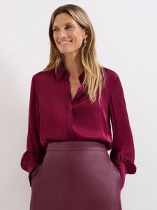 Футболка Petite Novie из сатина с вискозой LENZING ECOVERO Phase Eight, Burgundy