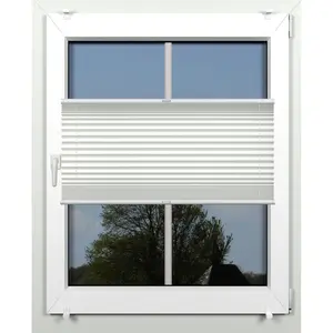 Жалюзи Plissee simple защита от света без сверления, закрепляемая с помощью крепежных зажимов, по размеру Indeko, белый