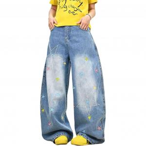 NEVER RULE Джинсы Unisex Blue Moderate Wide Leg