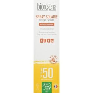 Био солнцезащитный крем с фактором защиты 50 для чувствительной кожи детей старше 3 лет, спрей, 90 мл, Bioregena