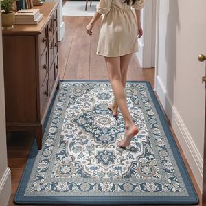 Dajiang Ковер 90х150 см для прихожей в винтажном персидском стиле, износостойкий, не требует стирки, скрывает грязь