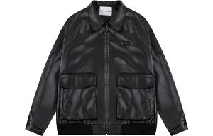 Кожаная куртка унисекс DARKCIRCLE, Черный флаг)