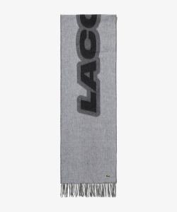 Жаккардовый шарф с логотипом известного бренда