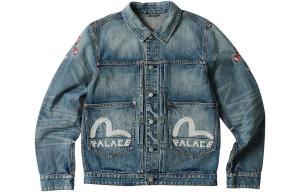 Куртка унисекс Palace x Evisu Type One джинсовая, синий