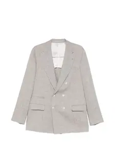 Двубортный пиджак Brunello Cucinelli, серый