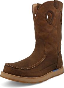 Ботинки Twisted X Men's 11 Work Pull on с клиновидной подошвой, Brunette & Pecan