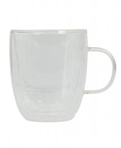 Набор из 2 больших термокружек Retro Machiato объемом 473 мл с двойными стенками для кофе и чая Mr Coffee, Clear