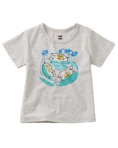 Футболка с принтом Tea Collection Swimming Pigs, серый