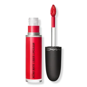 Жидкая матовая помада Retro MAC, Fashion Legacy (intense fire truck red)