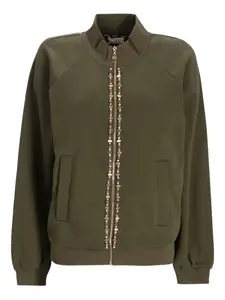 Декорированный бомбер на молнии LIU JO, зеленый