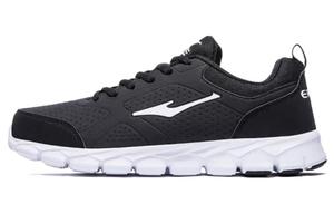 Антискользящие износостойкие низкие повседневные кроссовки для бега мужские Black White Erke