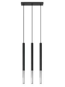 Nice Lamps Подвесные светильники ASAROT 3L в черном и хромированном исполнении, высота 90 см