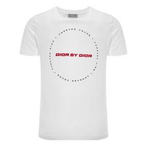 Футболка men's round neck pullover short sleeve white Dior, белый