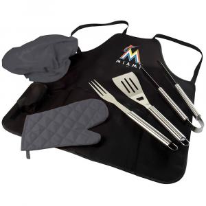 Фартук для барбекю, посуда и сумка для пикника Miami Marlins Picnic Time, цвет Mrl Black