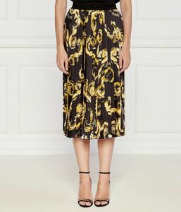 Юбка женская Versace Jeans Couture миди с фирменным принтом, черно-желтый