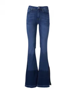 Синие джинсы с боковыми разрезами Relish, синий