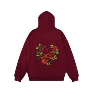 Толстовка Unisex Hooded Moderate Heavyweight HUANQIU, burgundy